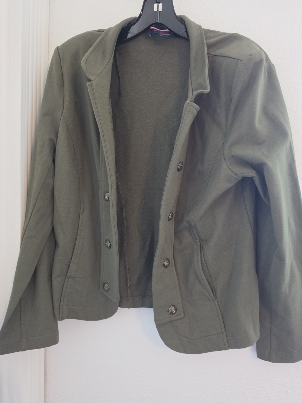 Tommy Hilfiger Olive Green Tailored Button Jacket - Picture 1 of 5
